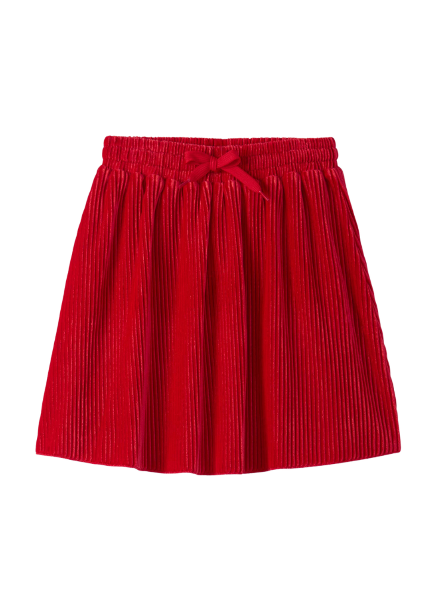 Hatley Red Pleated Velour Skirt