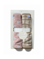 Goosies Burp Cloths - Pink Storks