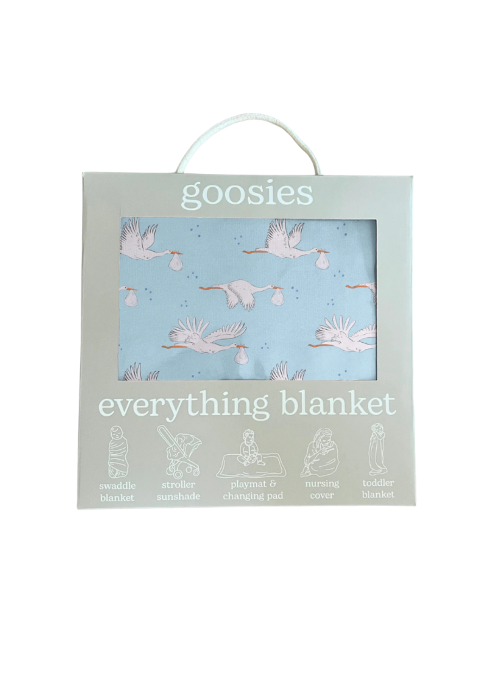 Goosies Everything Blanket - Blue Storks