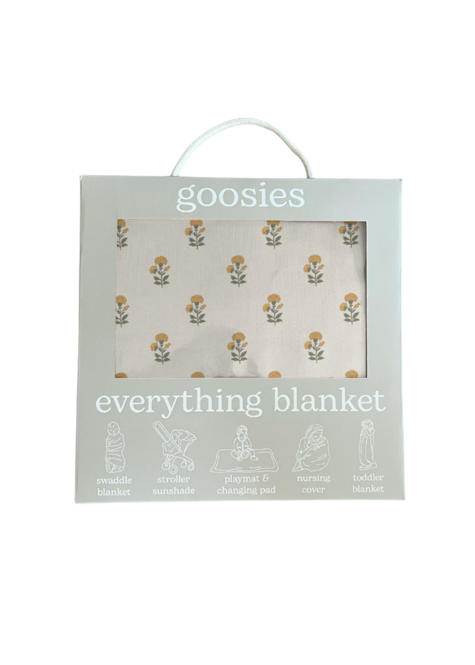 Goosies Everything Blanket - Marigold Block Print