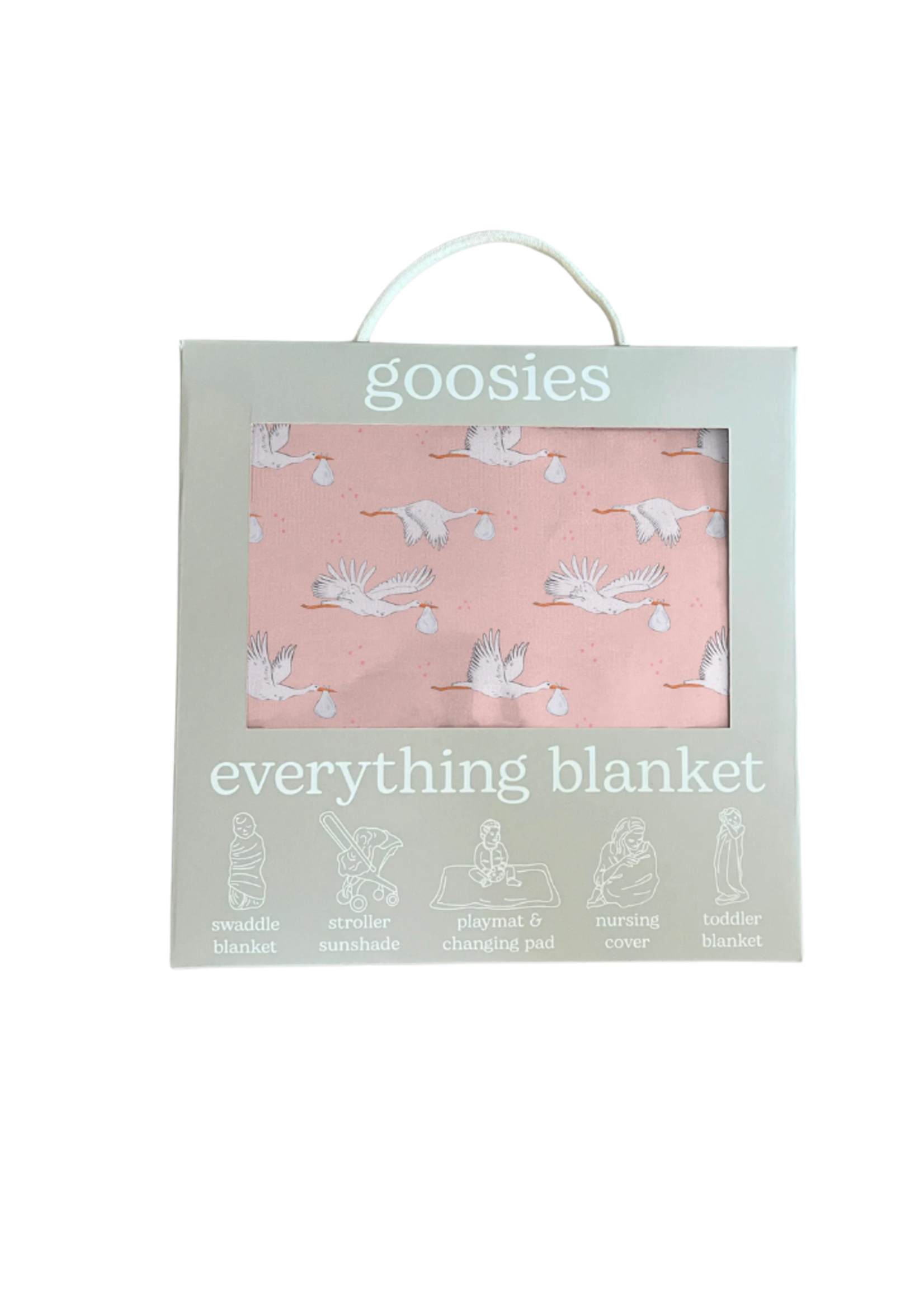 Goosies Everything Blanket - Pink Storks