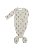Goosies Knotted Gown - Marigold Block Print