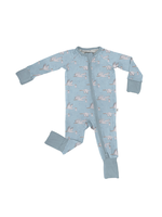 Goosies Zip Pajamas - Blue Storks