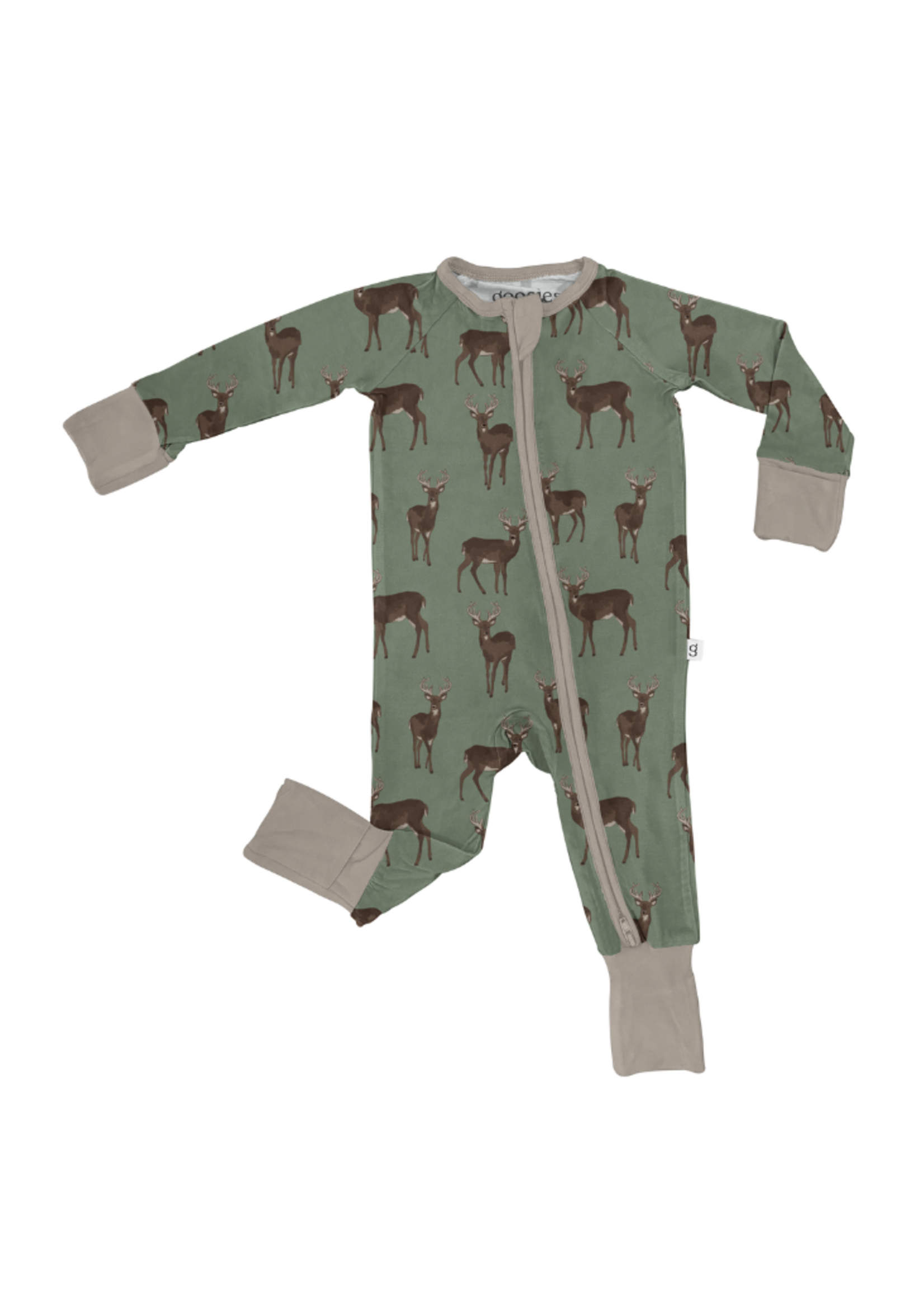 Goosies Zip Pajamas - Deer
