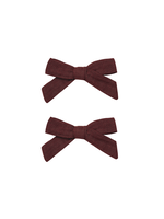 Rylee + Cru Bows, Set of 2 - Burgunndy
