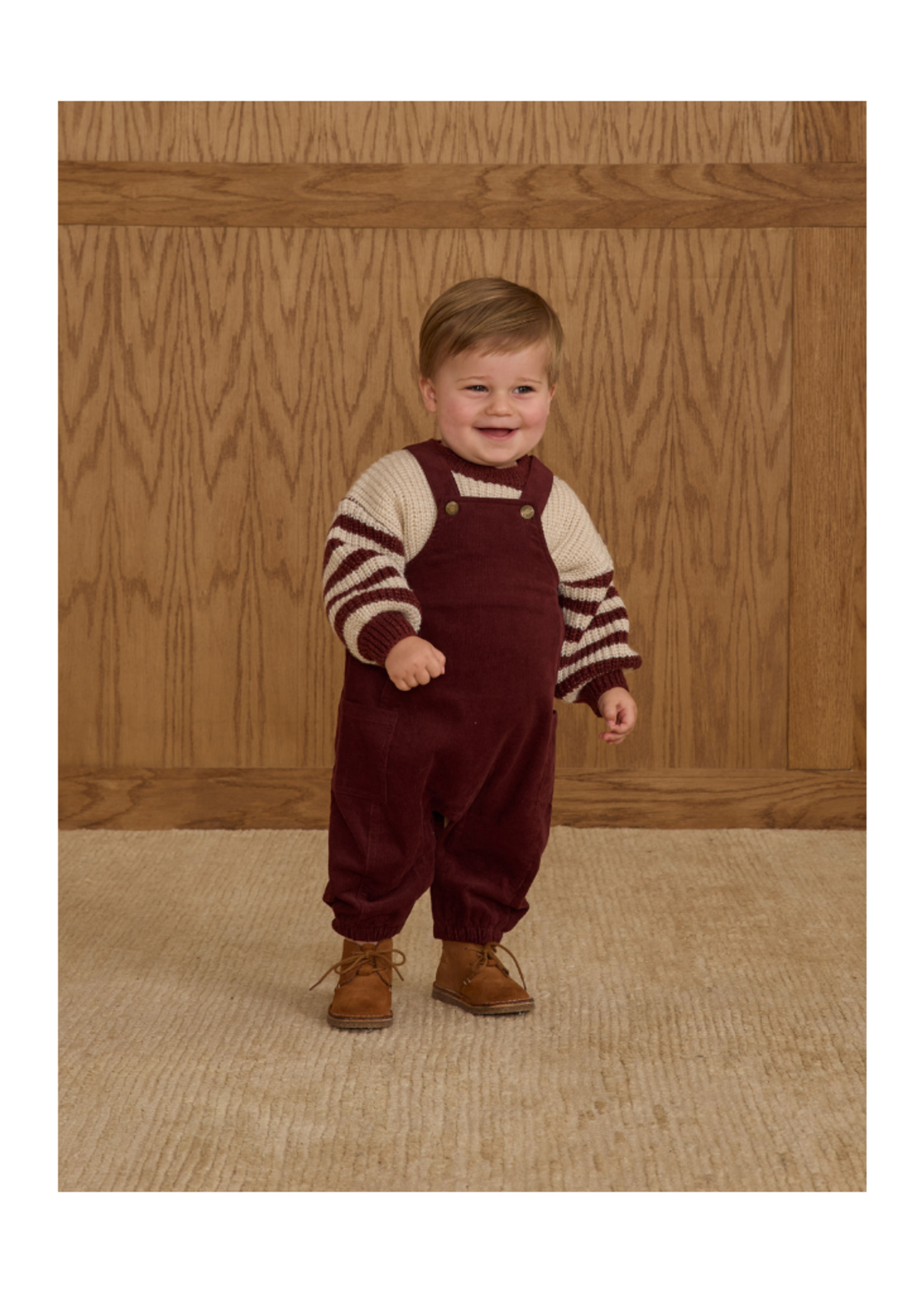 Rylee + Cru Cargo Overalls - Burgundy