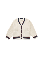 Rylee + Cru Collegiate Cardigan - Natural