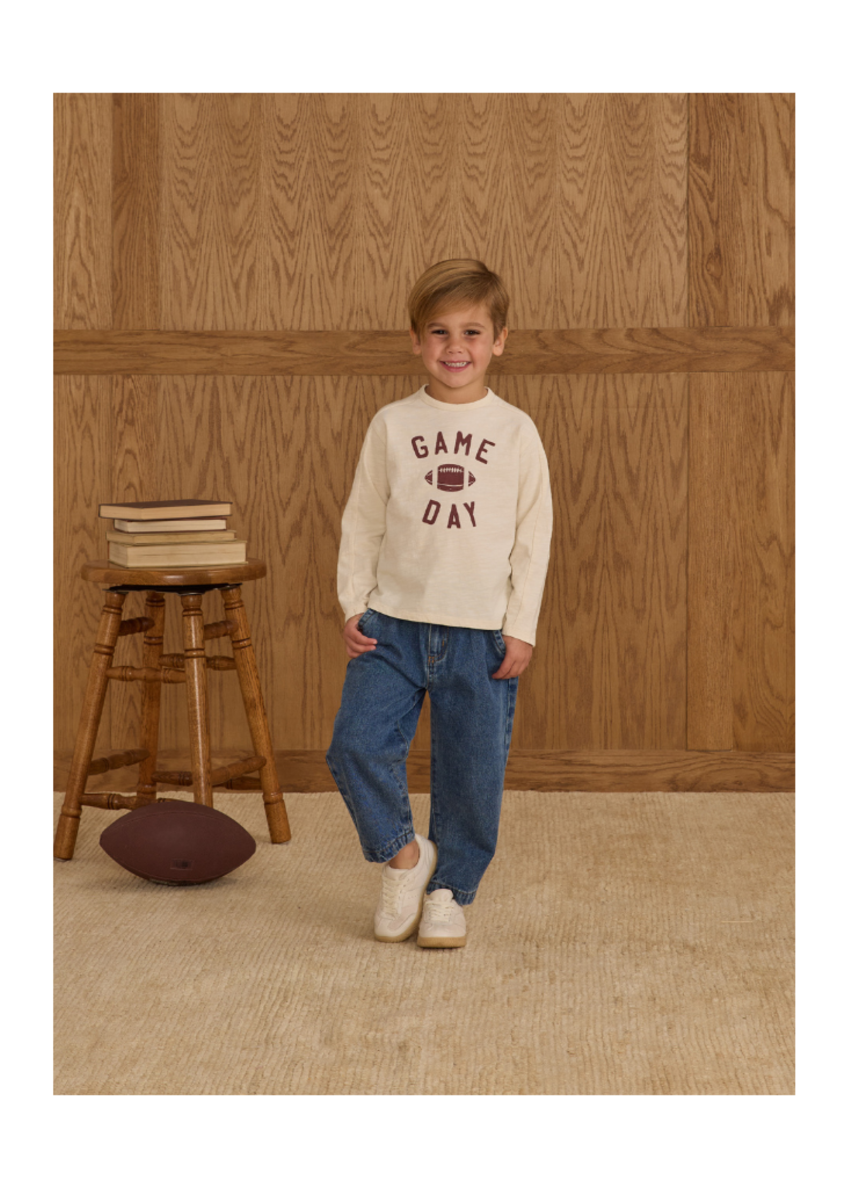 Rylee + Cru Long Sleeve Paneled Tee - Game Day