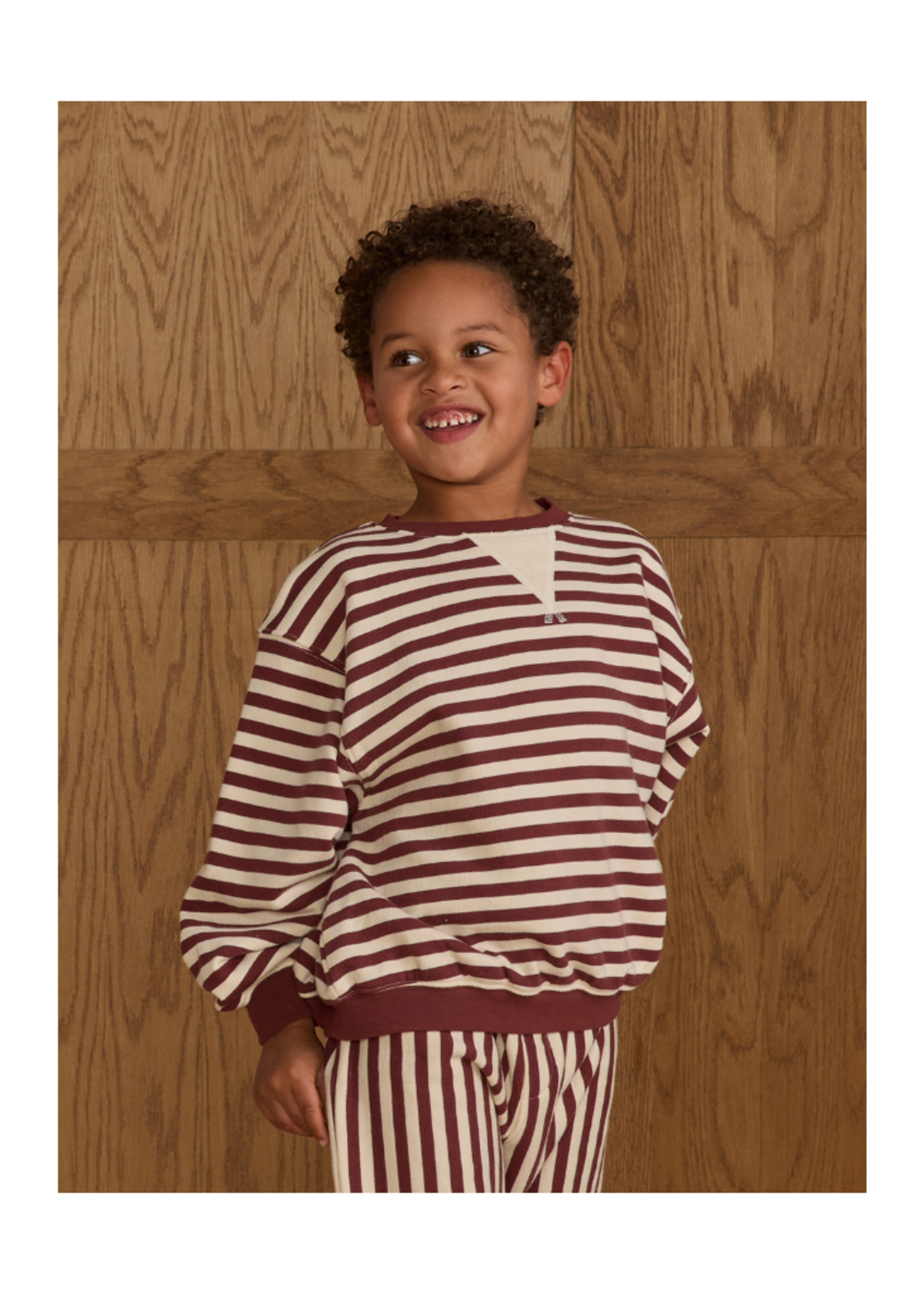 Rylee + Cru Oversized Crew - Burgundy