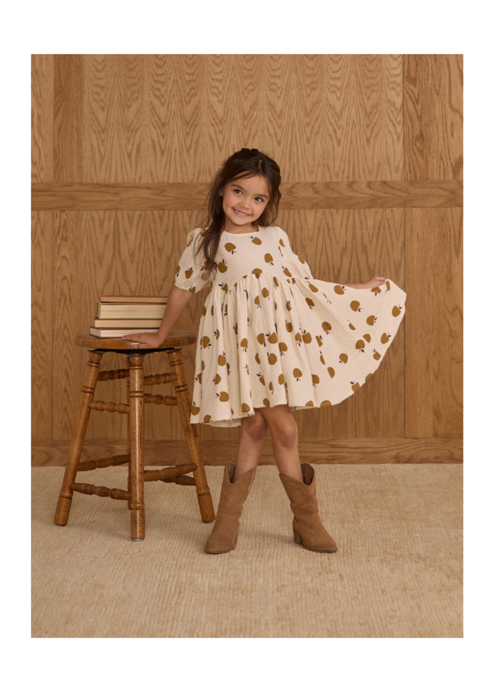 Rylee + Cru Rose Dress - Golden Apples