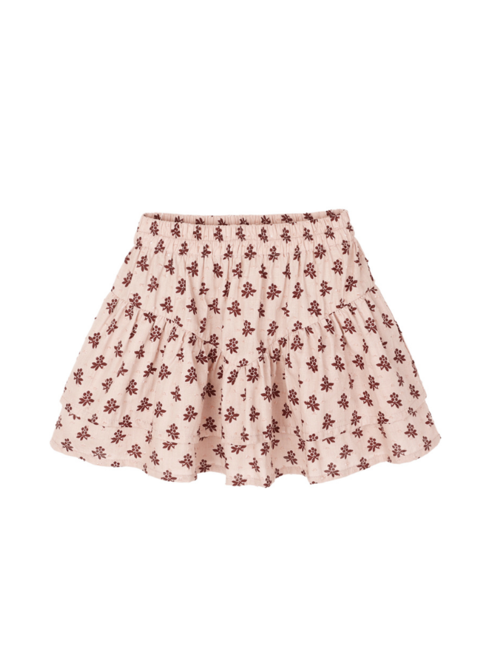 Rylee + Cru Tiered Mini Skirt - Blush Fleur