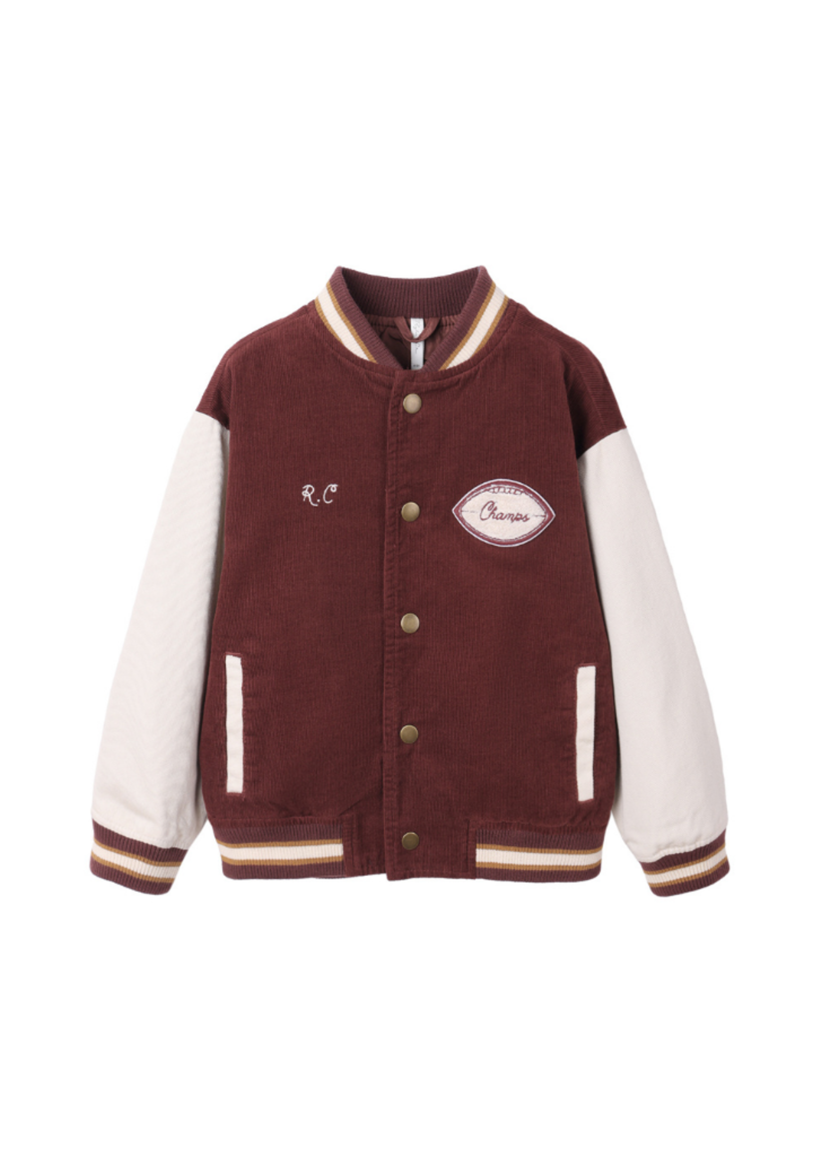 Rylee + Cru Varsity Jacket - Burgundy