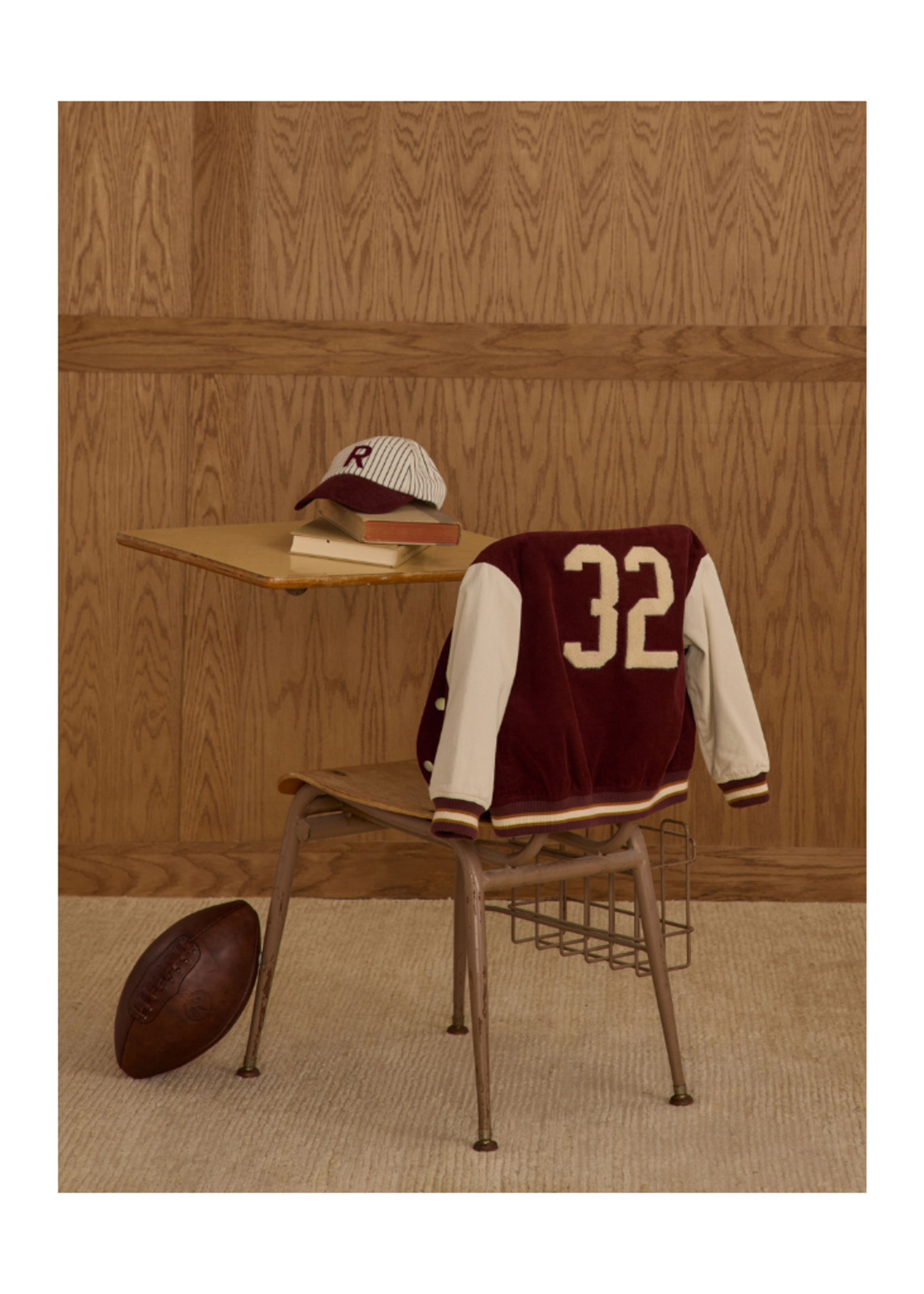 Rylee + Cru Varsity Jacket - Burgundy