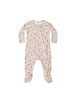 Quincy Mae Bamboo Zip Footie - Bloom