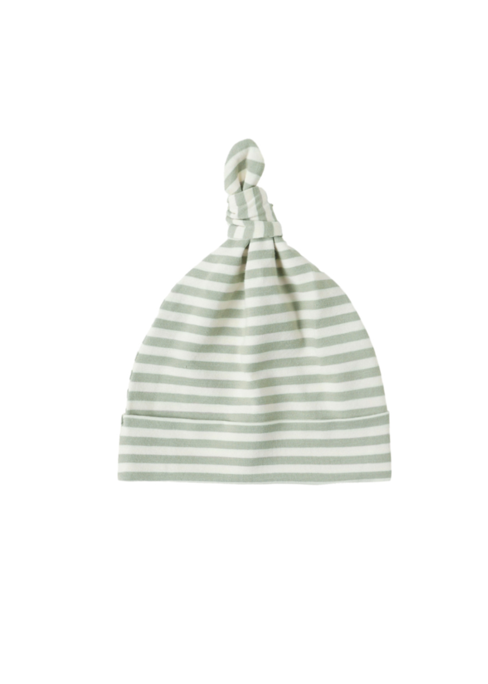 Quincy Mae Knotted Baby Hat - Fern Stripe