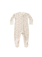 Quincy Mae Zip Long Sleeve Footie - French Garden