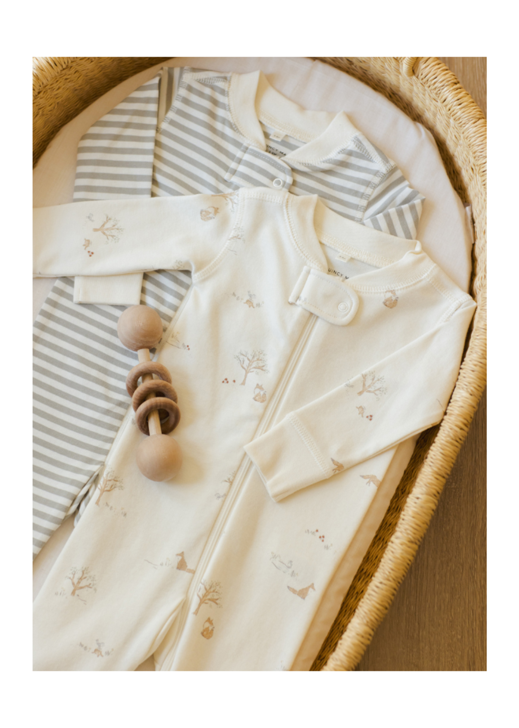 Quincy Mae Zip Long Sleeve Sleeper - Fox Land