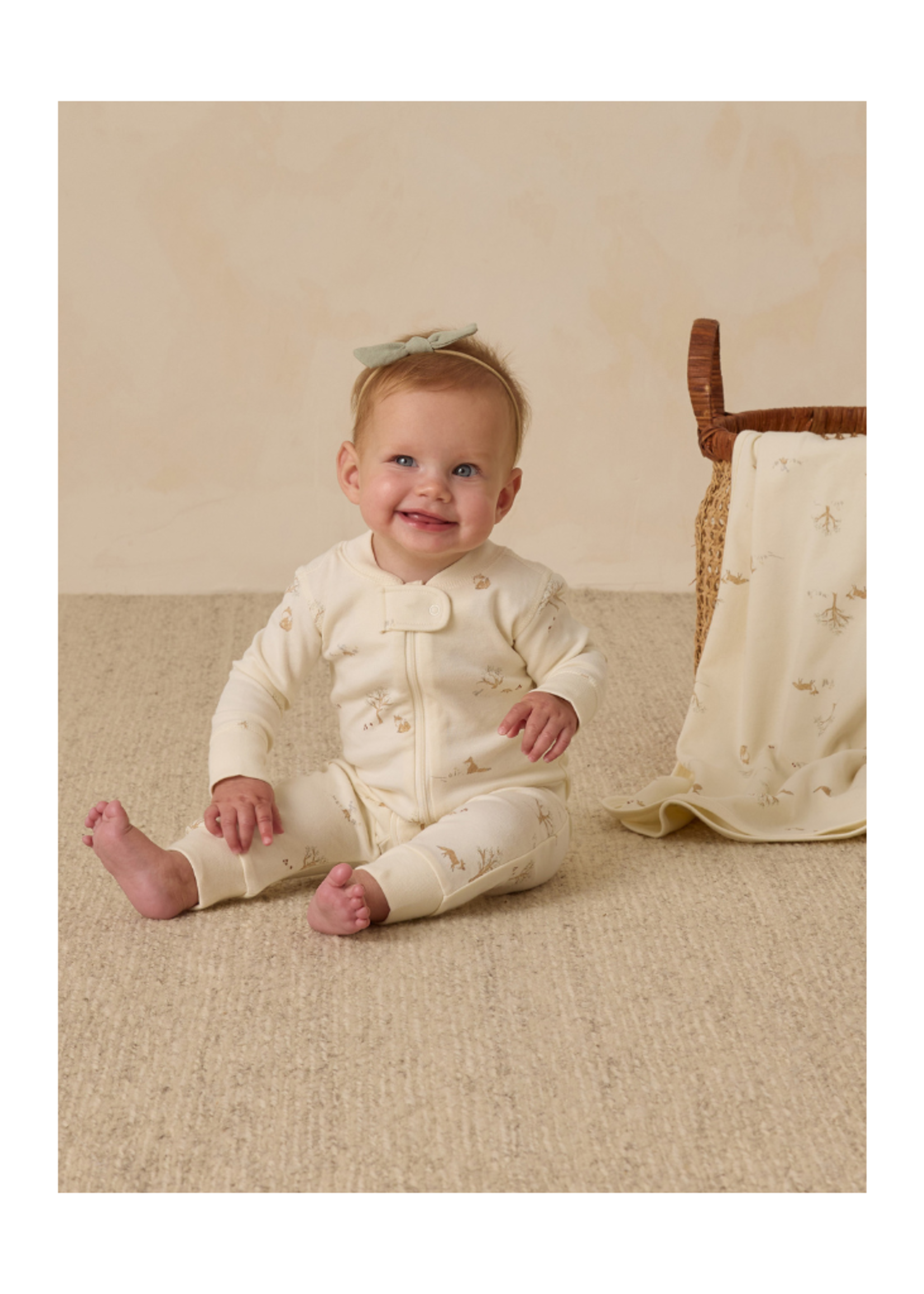 Quincy Mae Zip Long Sleeve Sleeper - Fox Land