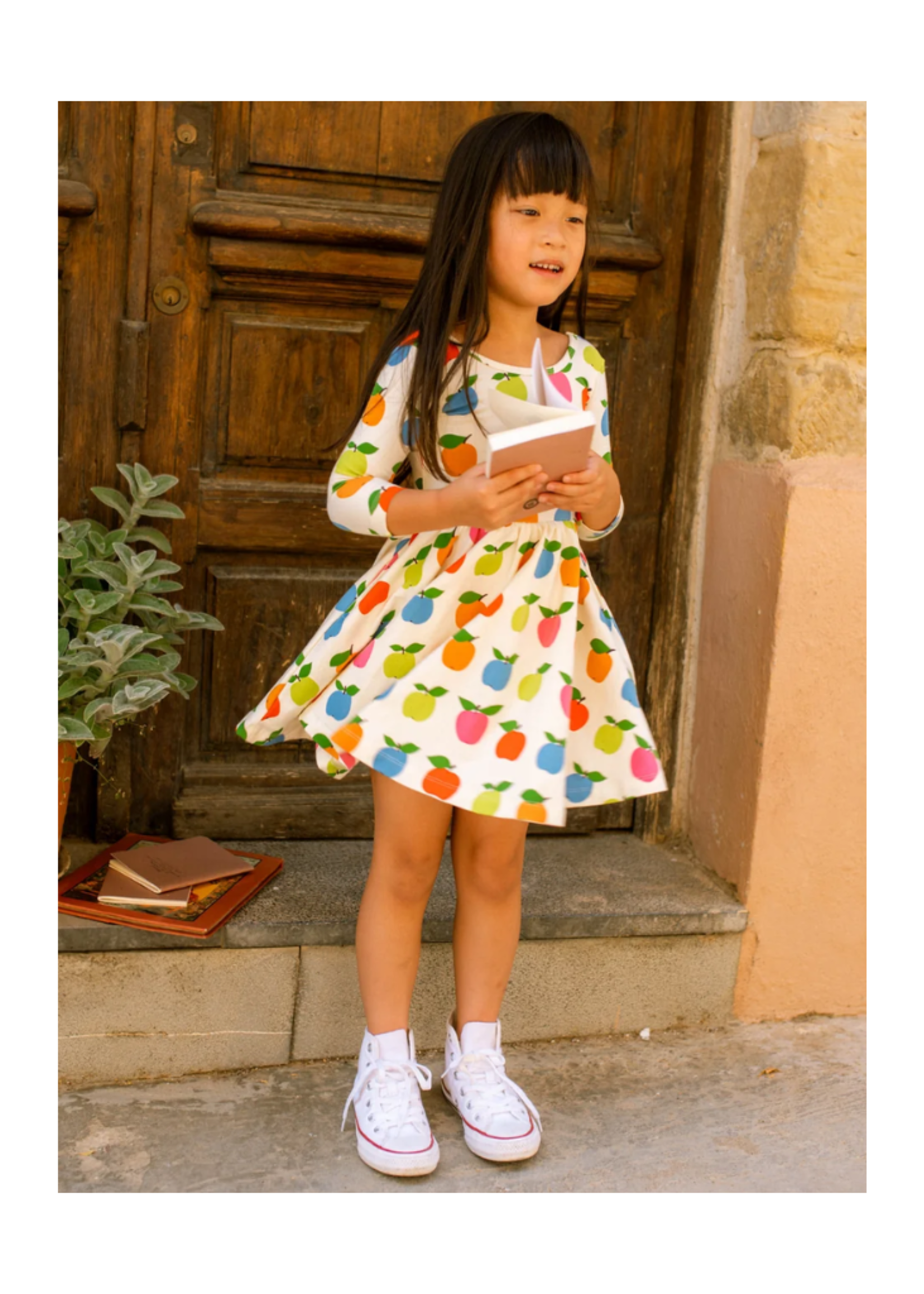 Good Apples Kids 3/4 Sleeve Twirl Dress