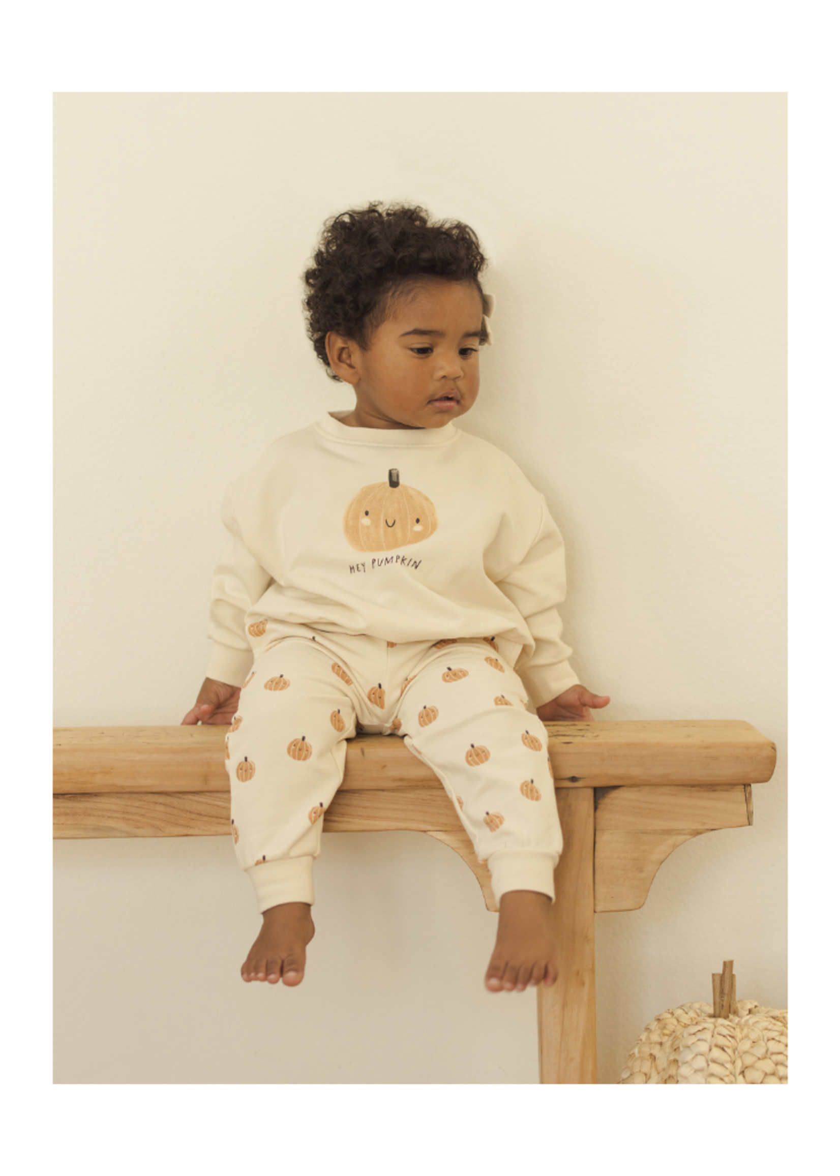 Quincy Mae Relaxed Fleece Sweatshirt - Pumpkin