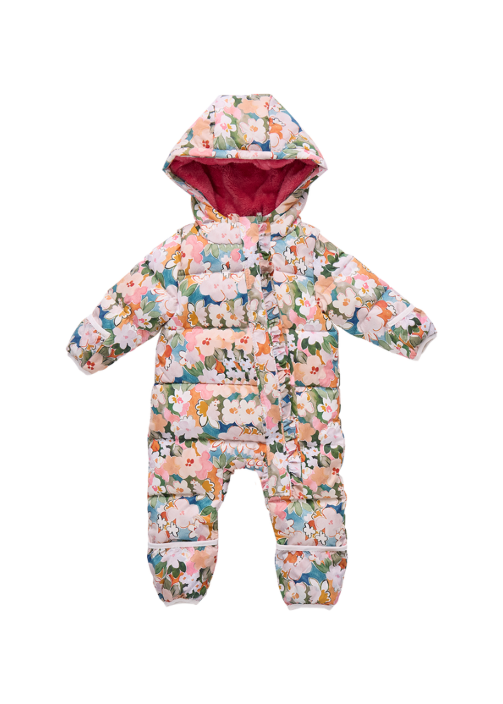 Pink Chicken Ruffle Snowsuit