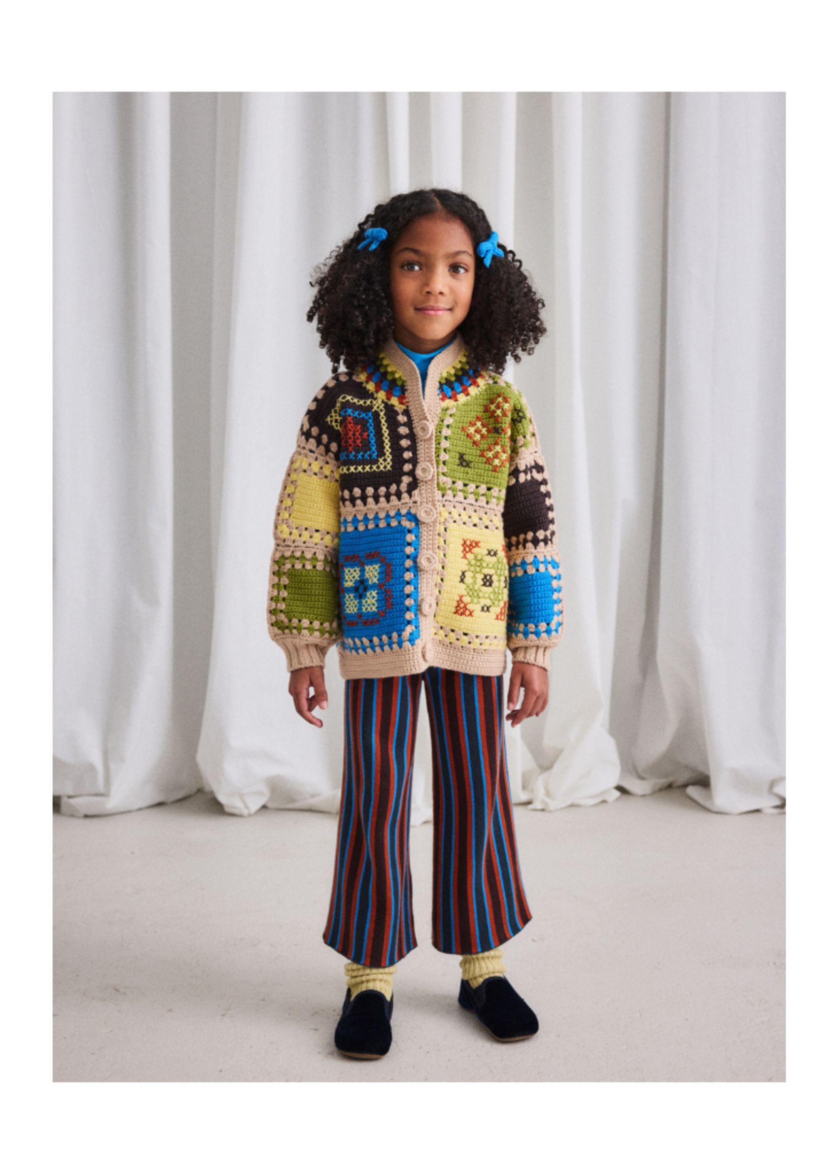 Misha & Puff Cross Stitch Crochet Cardigan