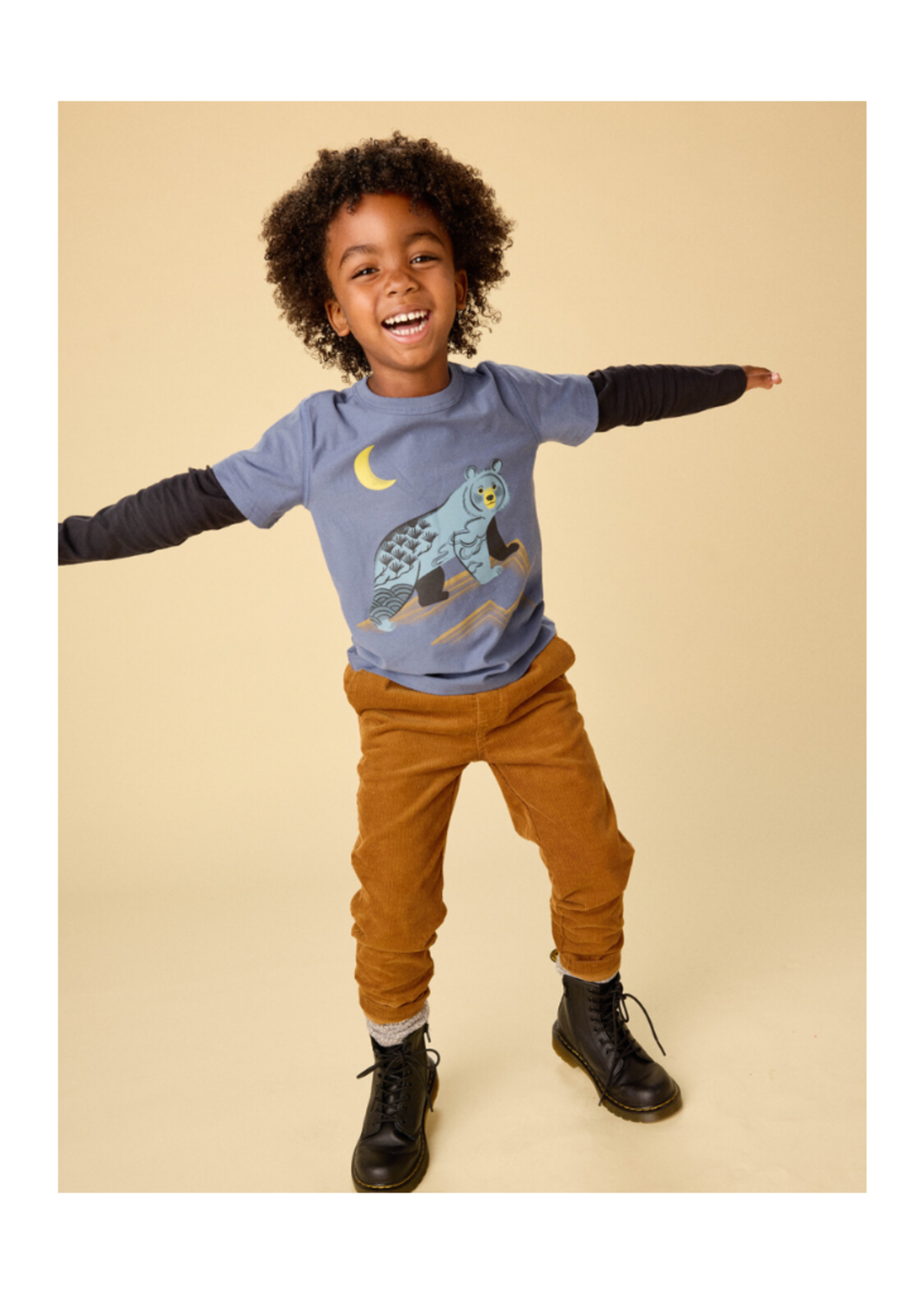 Tea Collection Decorated Bear Layered Tee