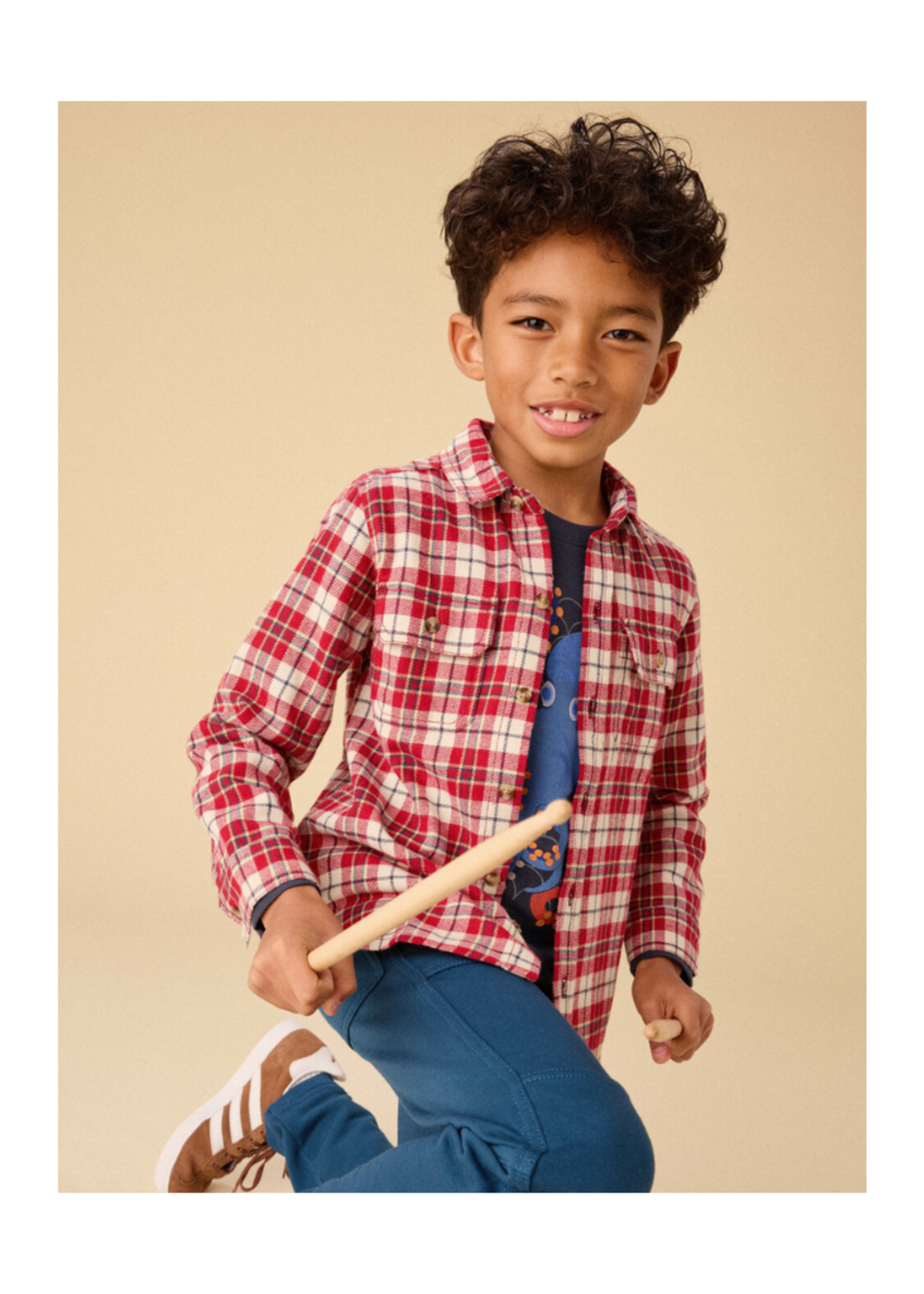 Tea Collection Flannel Button Up Shirt