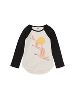 Tea Collection Flying Cranes Graphic Raglan Tee