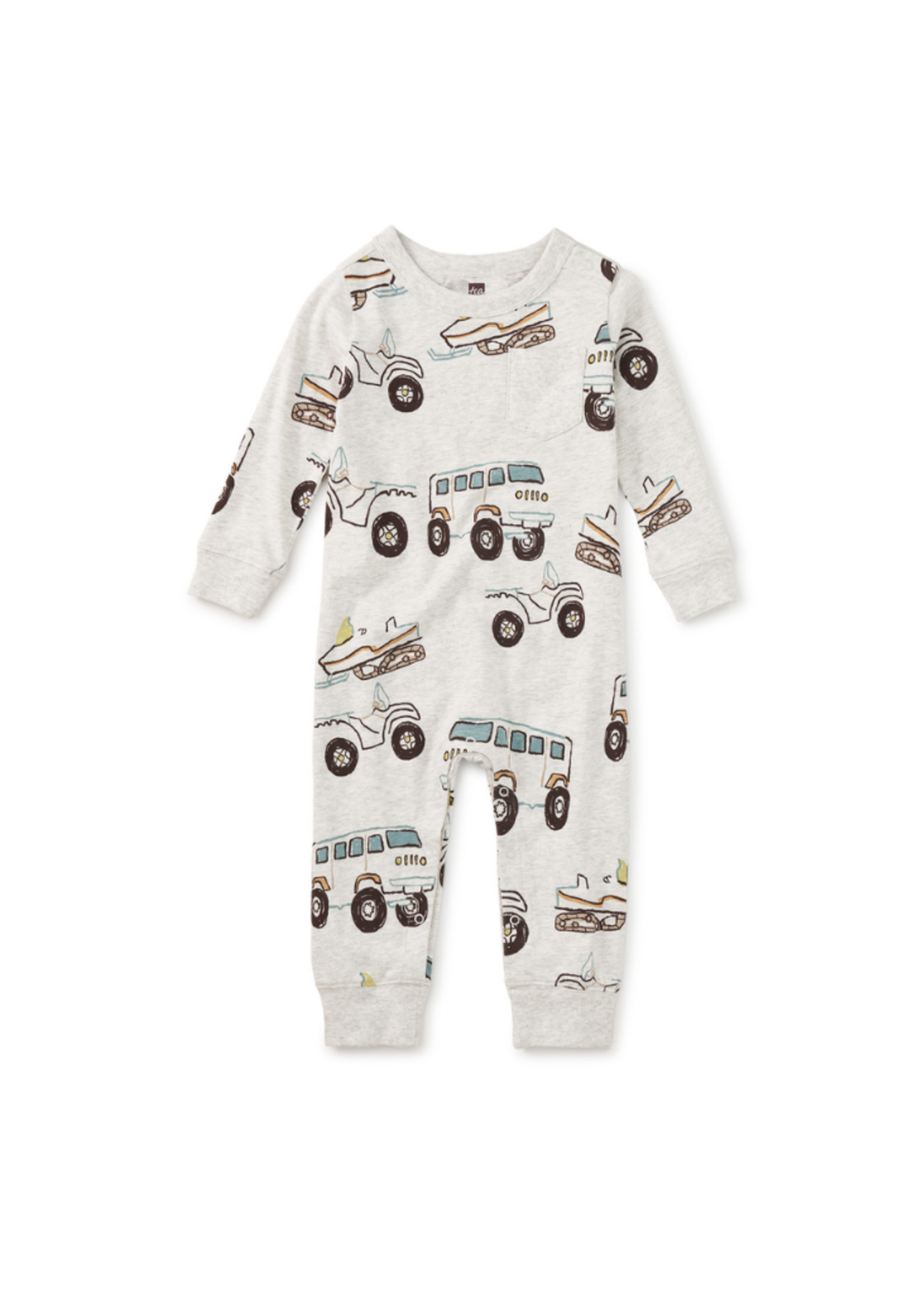 Tea Collection Long Sleeve Pocket Baby Romper