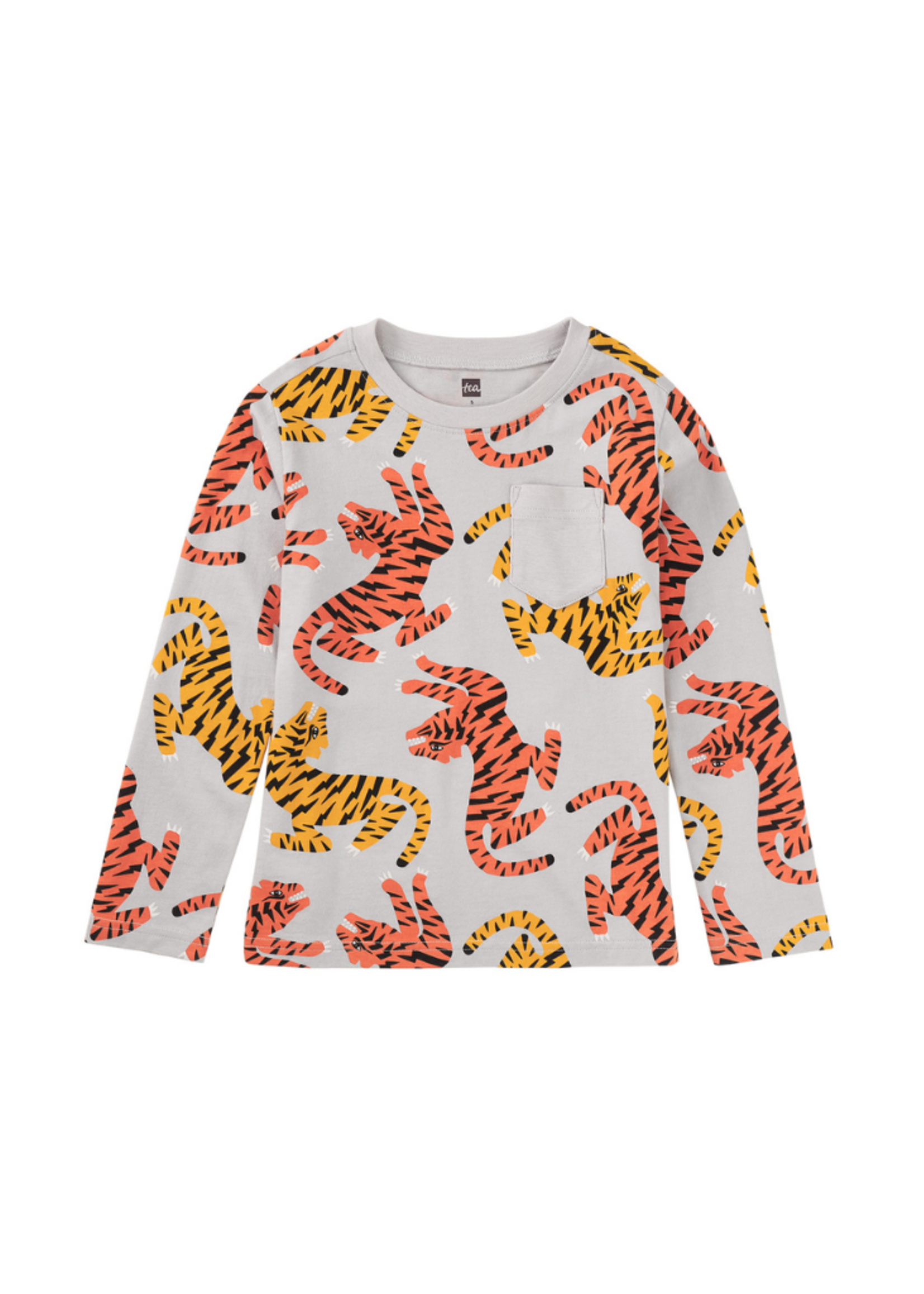 Tea Collection Long Sleeve Printed Pocket Tee