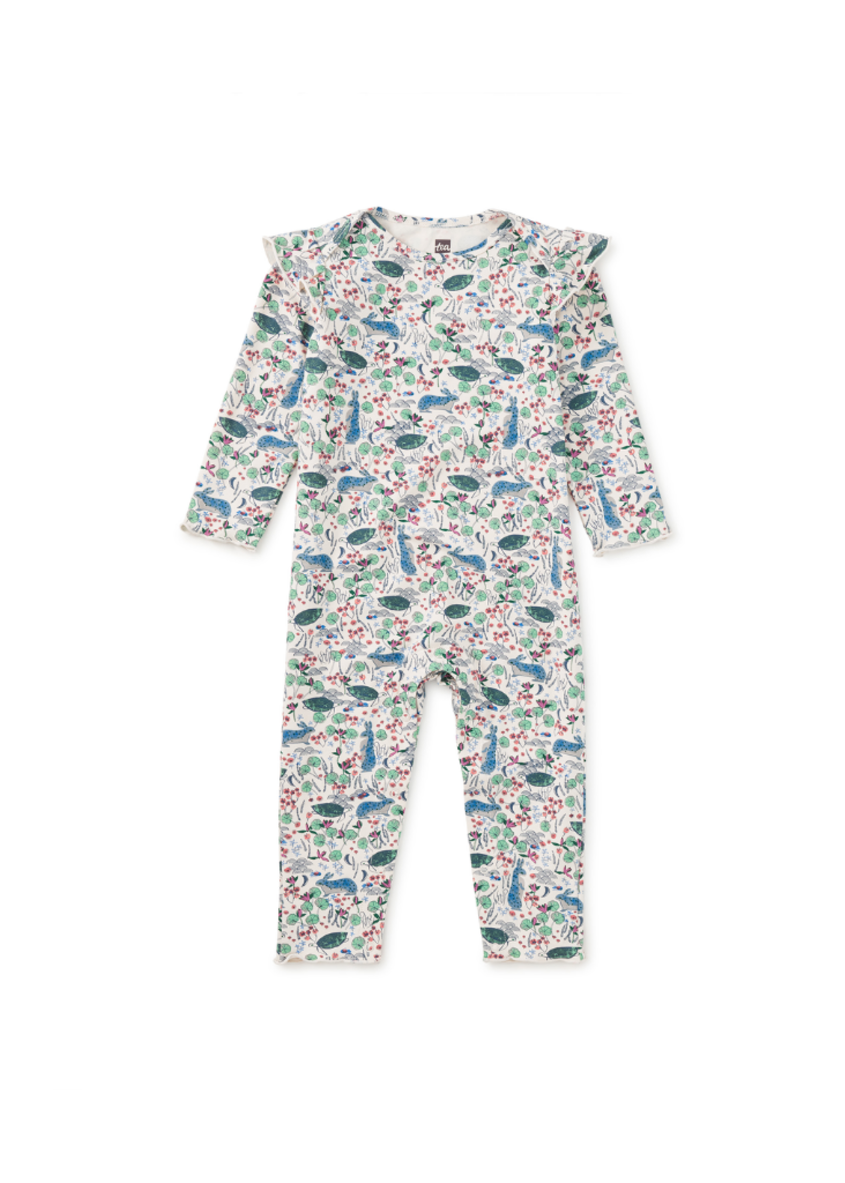 Tea Collection Ruffle Shoulder Baby Romper