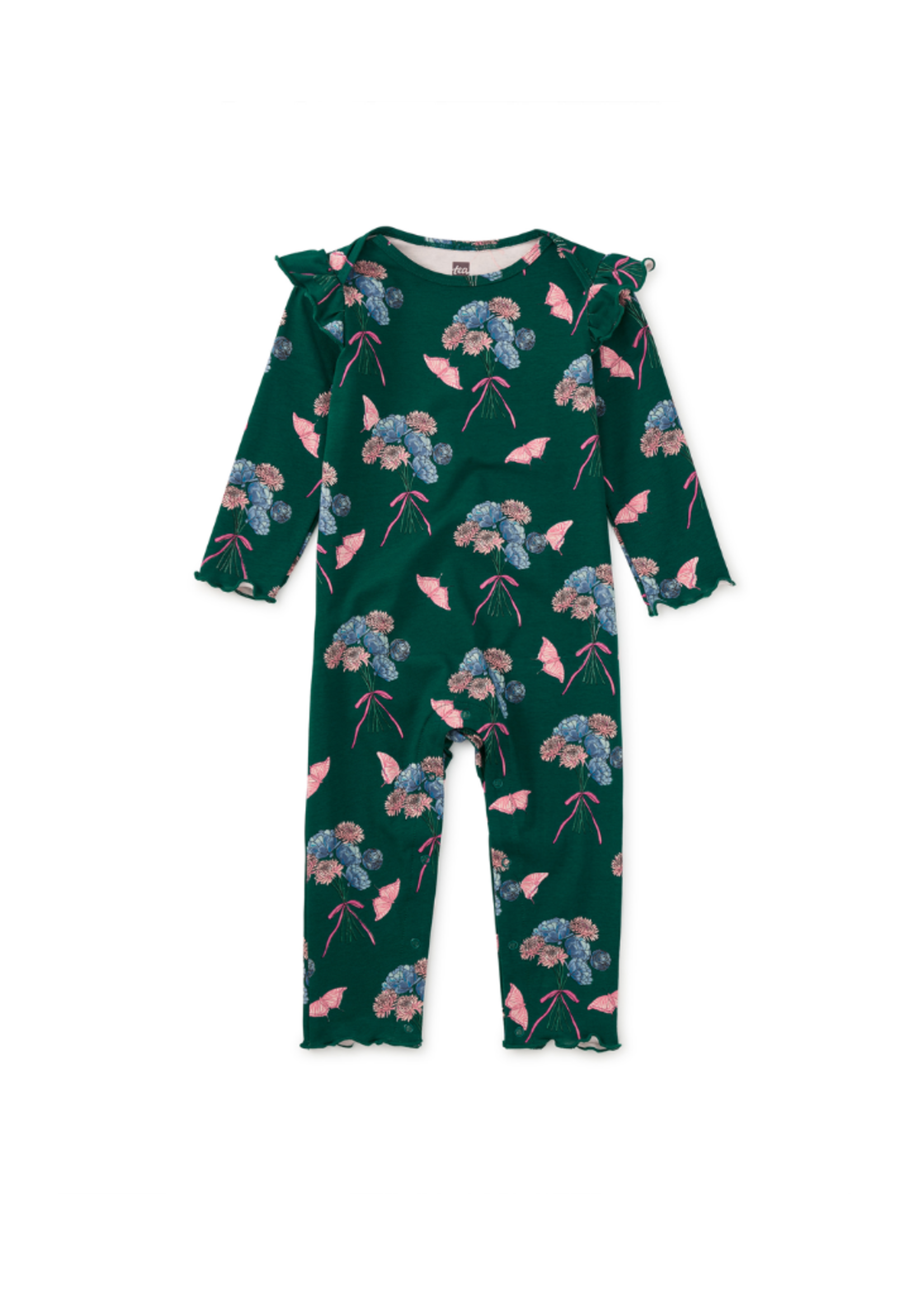 Tea Collection Ruffle Shoulder Baby Romper