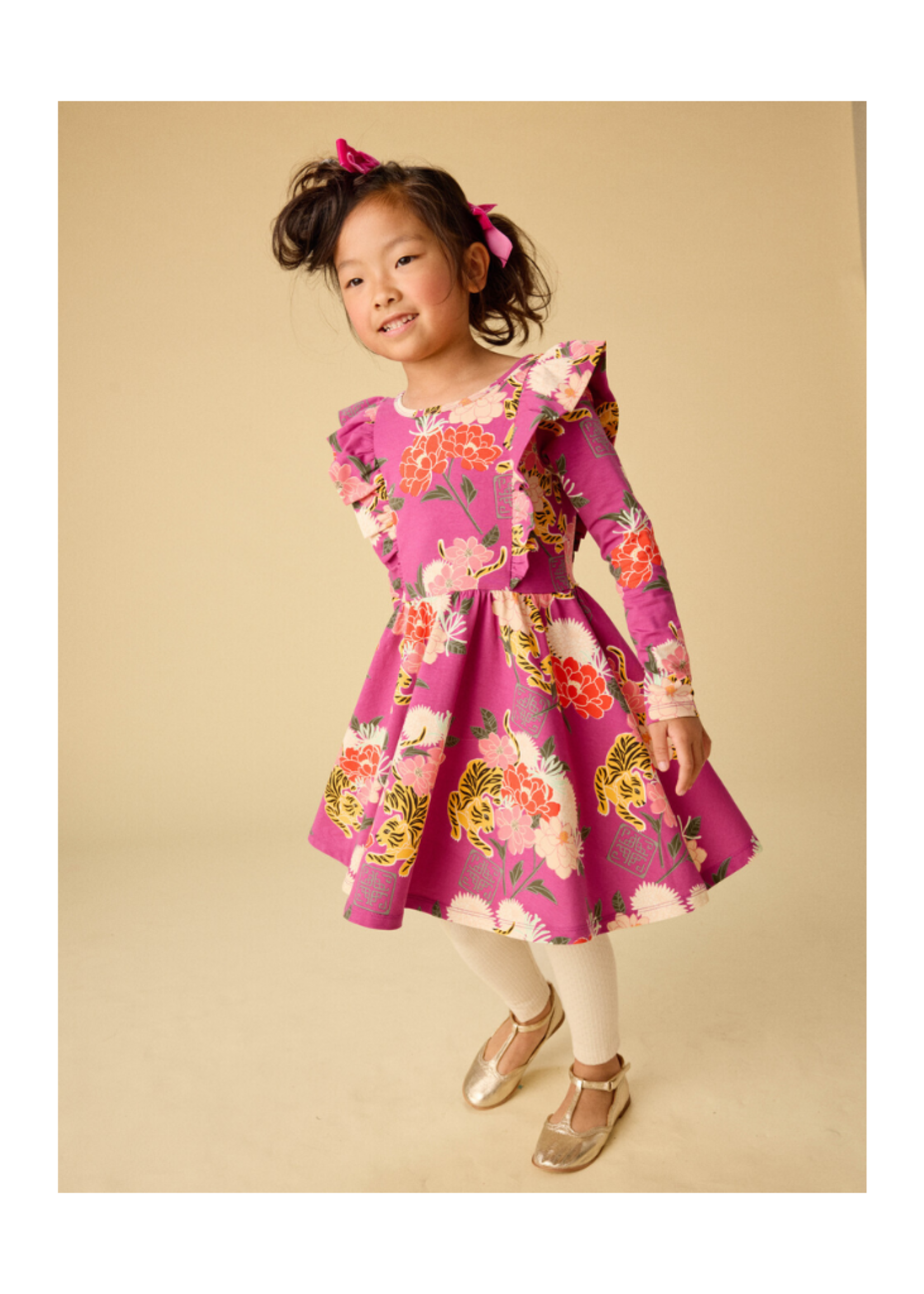 Tea Collection Ruffle Shoulder Ballet Dress