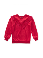 Tea Collection Velour Ruffle Tunic Top