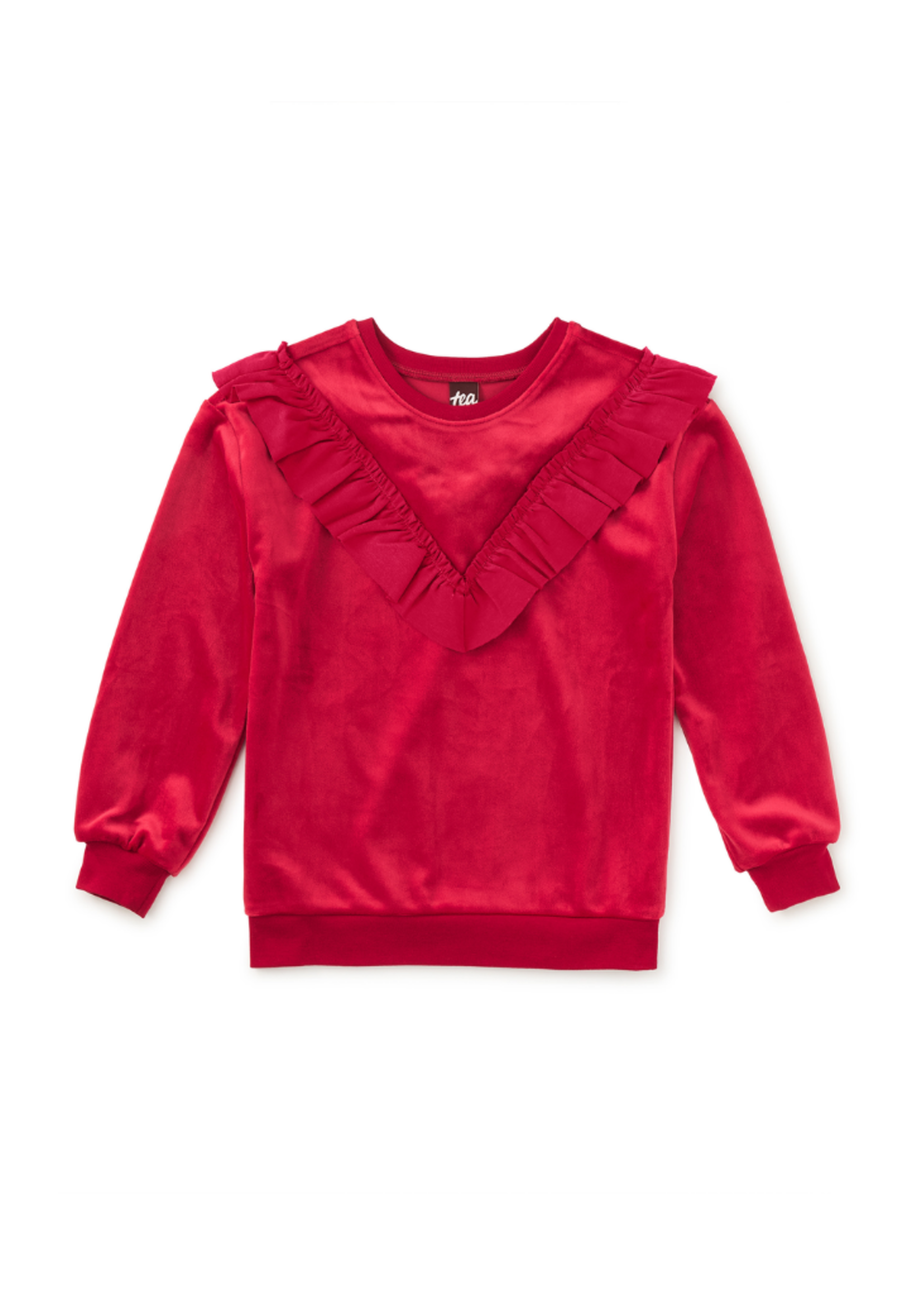 Tea Collection Velour Ruffle Tunic Top