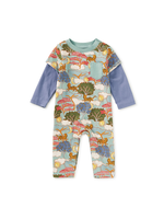 Tea Collection Layered Button-Up Baby Romper