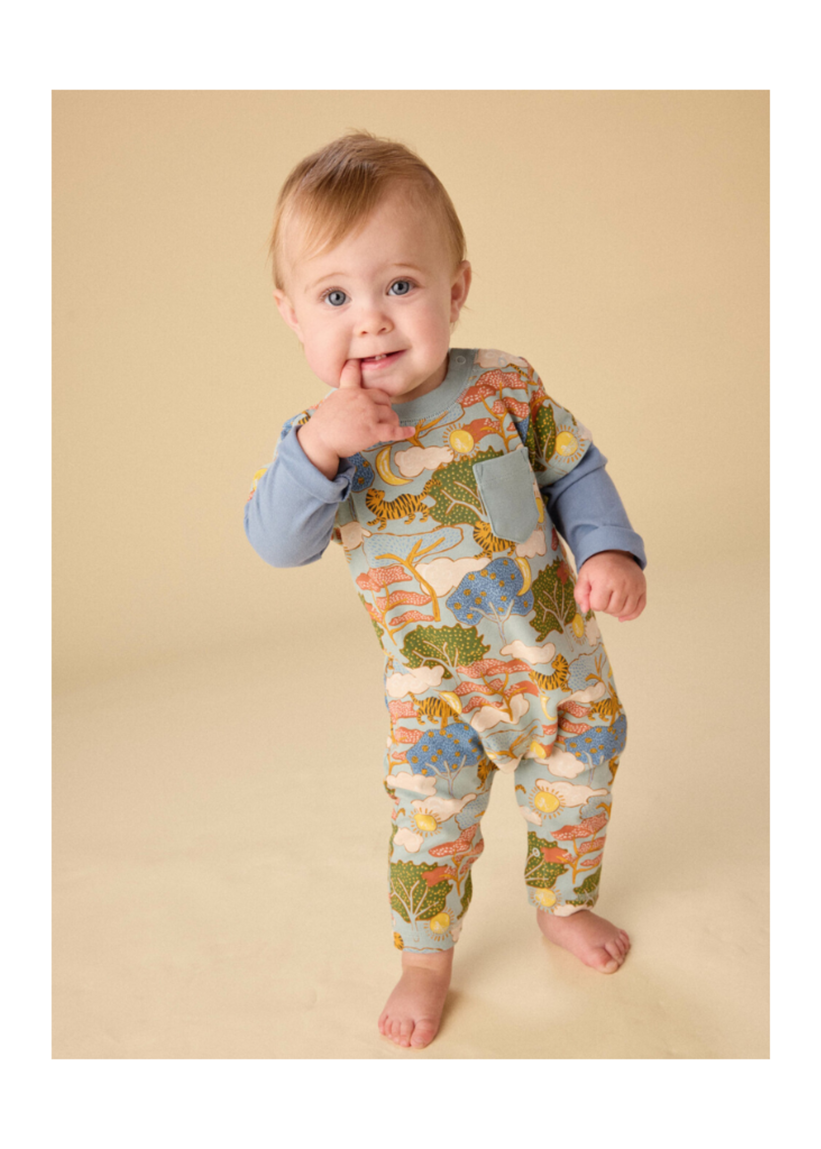 Tea Collection Layered Button-Up Baby Romper