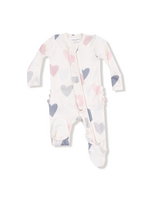 Angel Dear Hearts Rib Ruffle Footie