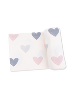 Angel Dear Hearts Rib Swaddle Blanket