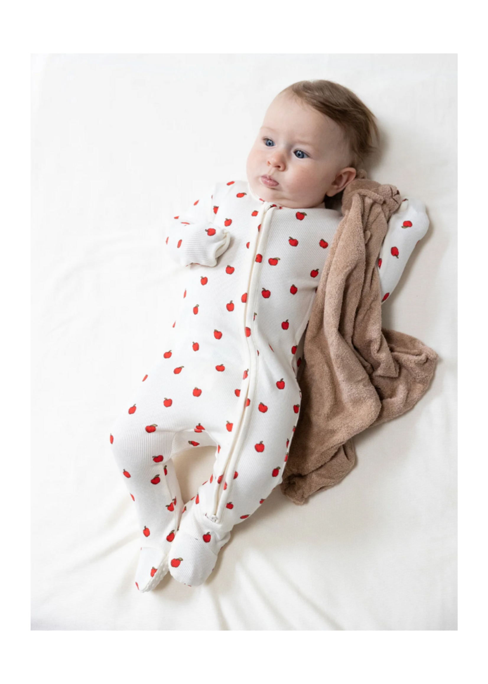 Angel Dear Tiny Apples Zipper Footie