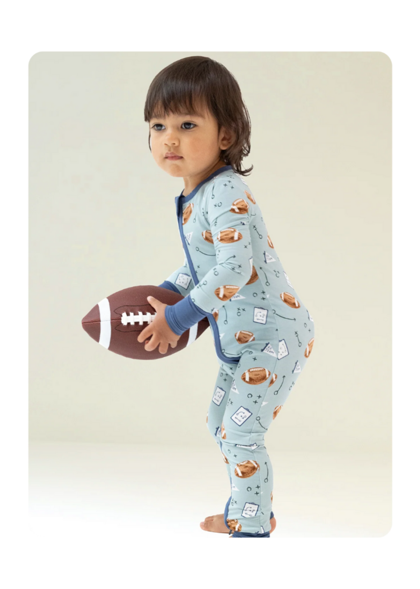 Angel Dear Touchdown Time Zipper Romper