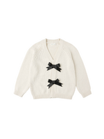 Rylee + Cru Bow Cardigan - Natural