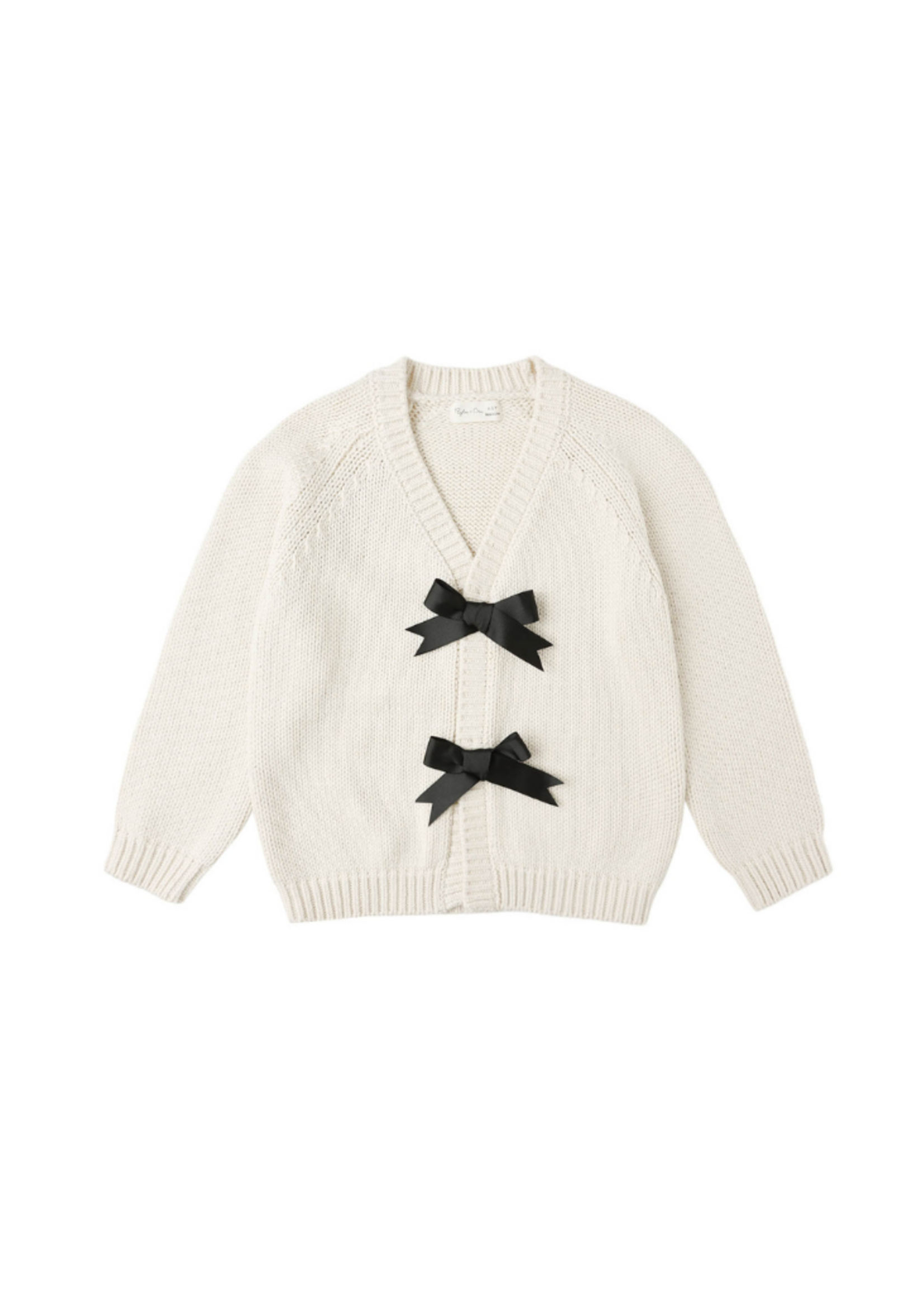 Rylee + Cru Bow Cardigan - Natural