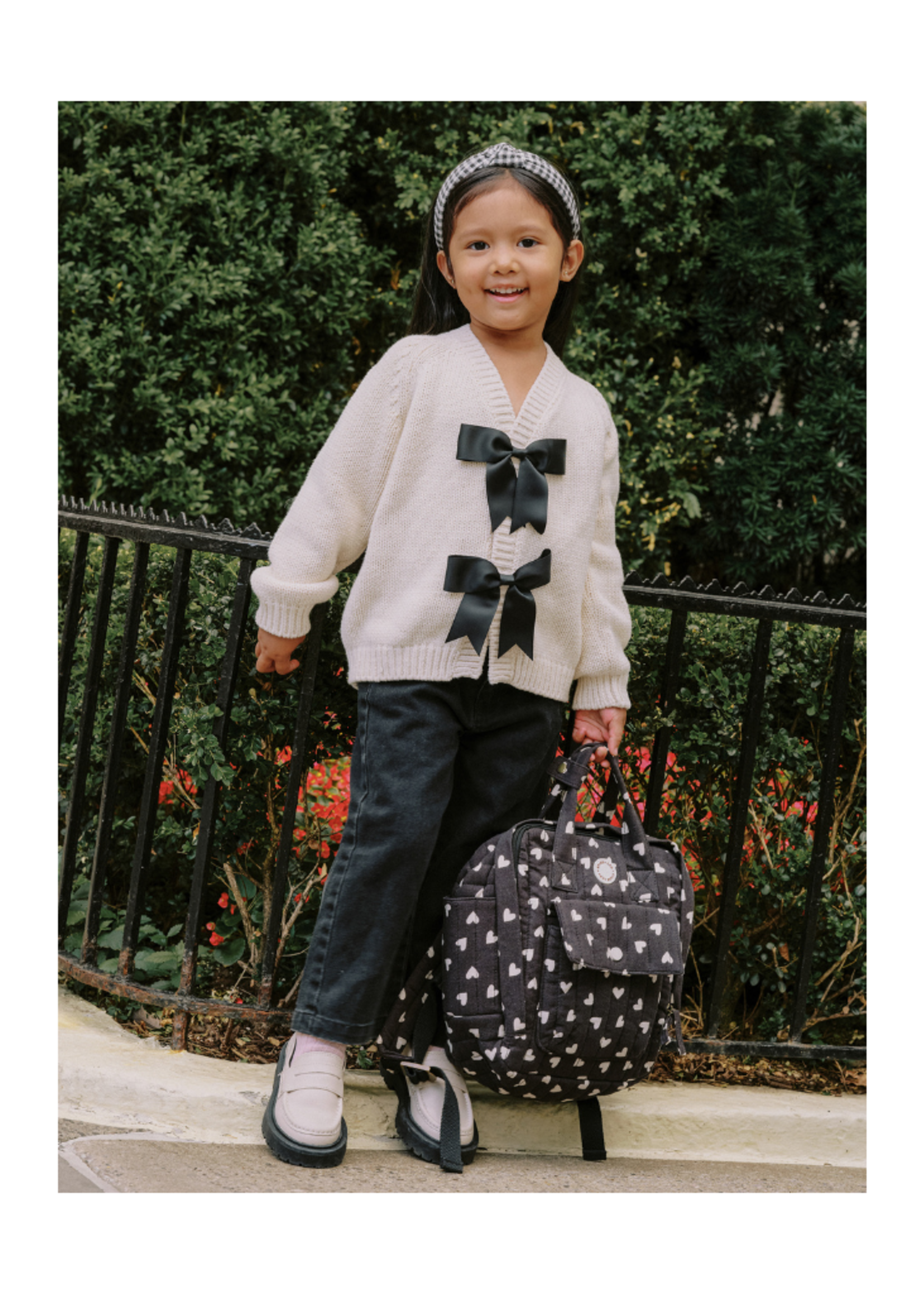 Rylee + Cru Bow Cardigan - Natural