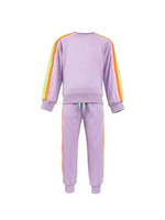 Lola + The Boys Lavender Rainbow Sequin Set