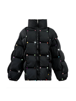 Lola + The Boys Rainbow Gem Quilted Puffer