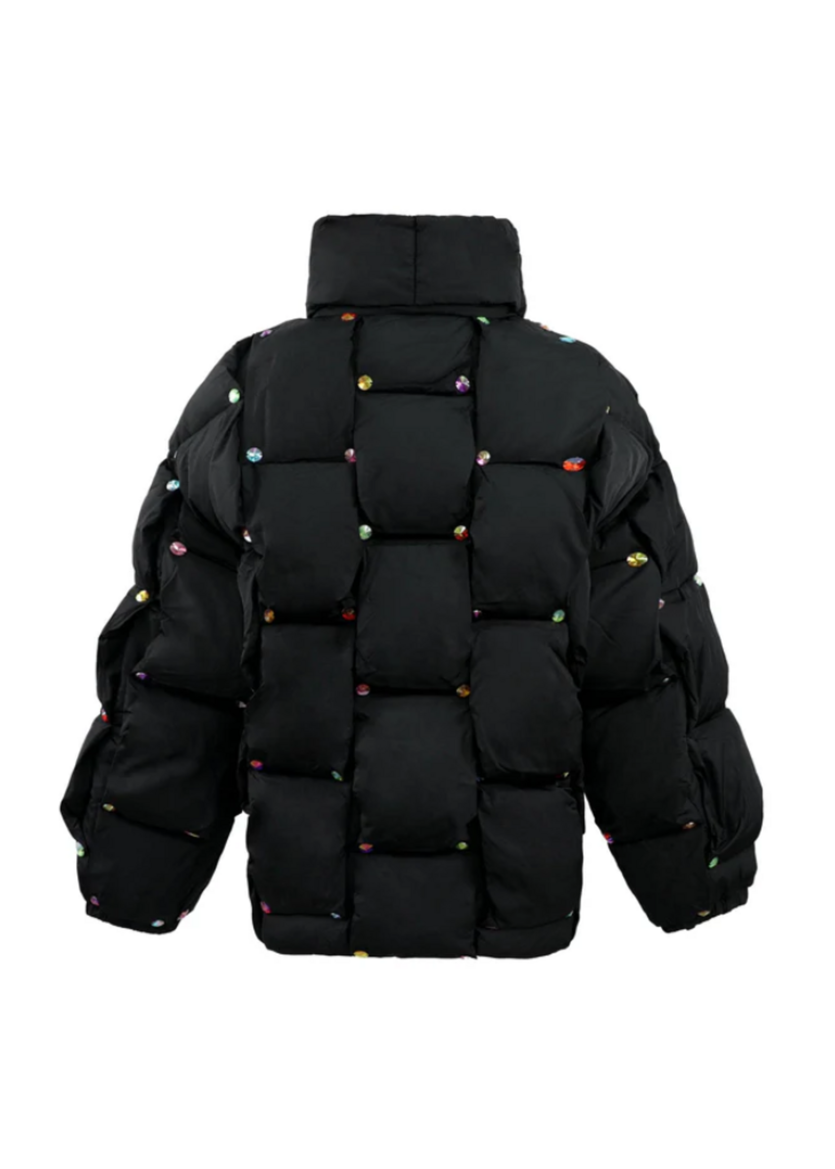 Lola + The Boys Rainbow Gem Quilted Puffer