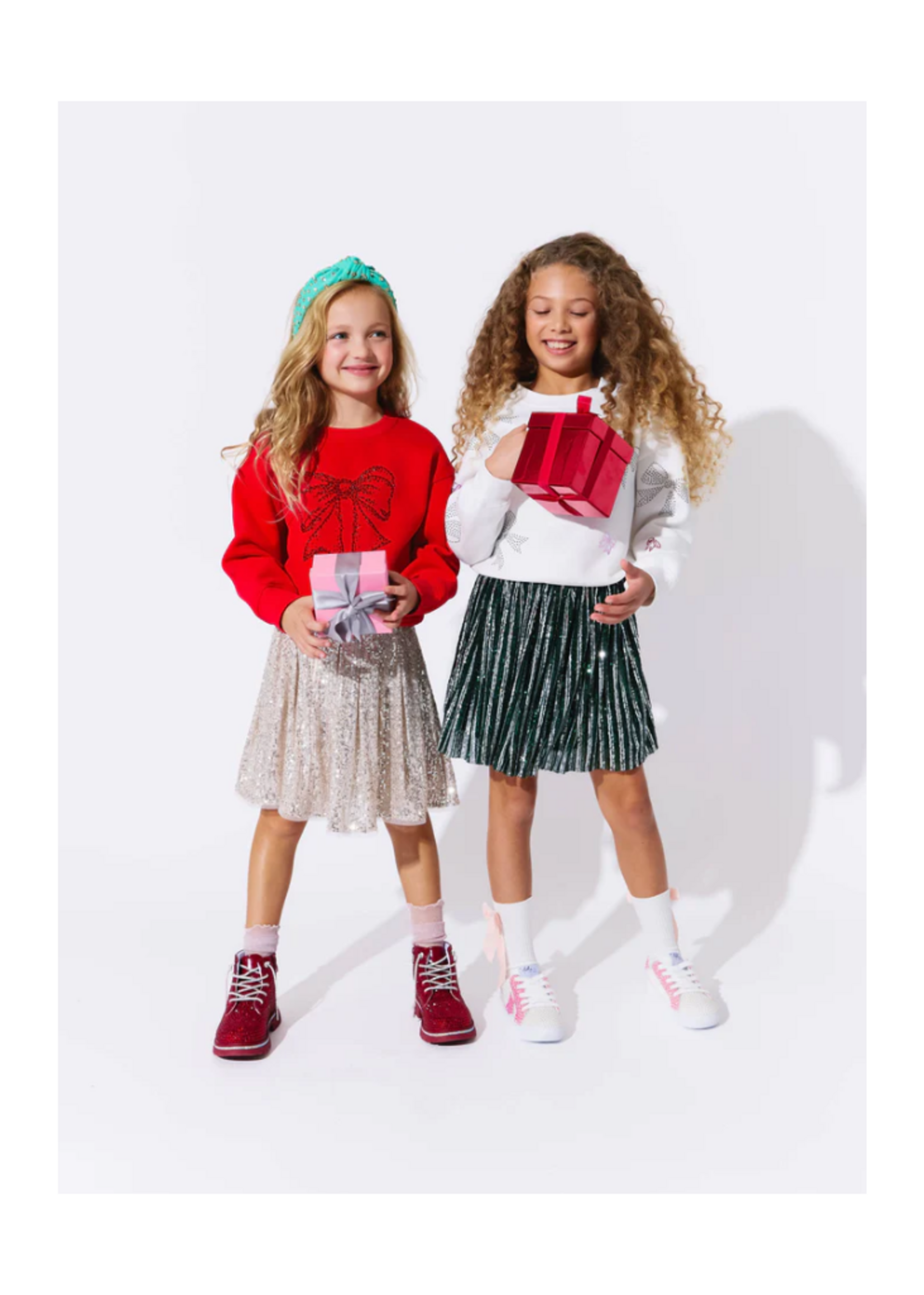 Lola + The Boys Party Shimmer Sequin Skirt