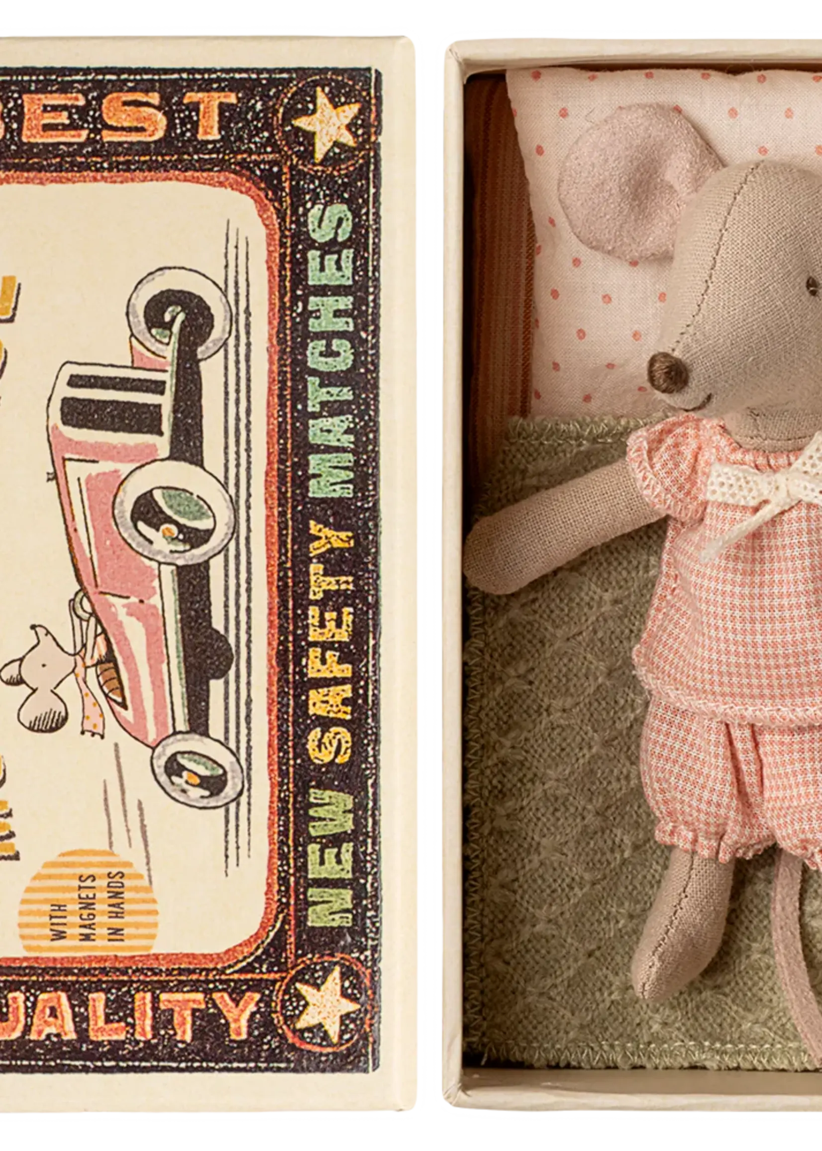 Maileg Maileg Little Sister Mouse in Matchbox